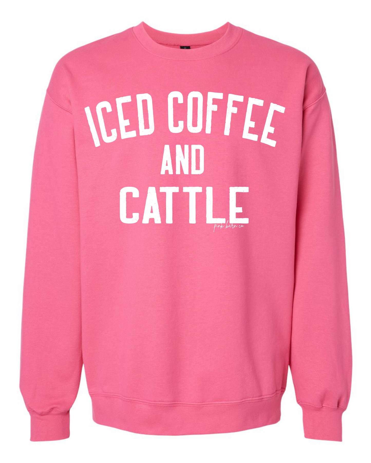 ICED COFFEE AND CATTLE Crew Sweatshirt